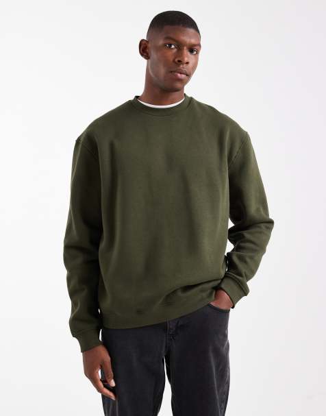 ASOS DESIGN essentials relaxed fit sweatshirt in green - view 1