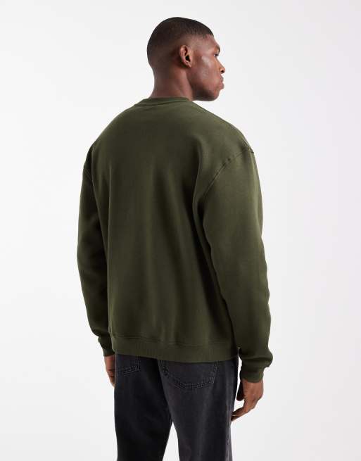 ASOS DESIGN – Essentials – Relaxed-Fit-Sweatshirt in Grün , 3 von 5