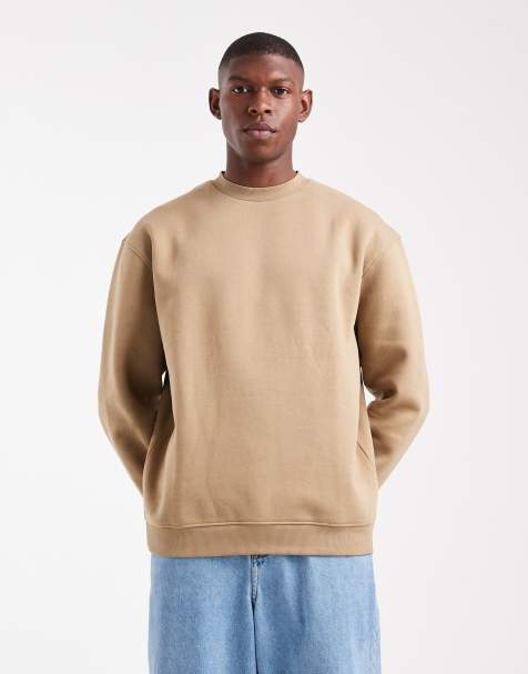 ASOS DESIGN essentials relaxed fit sweatshirt in light brown - view 1