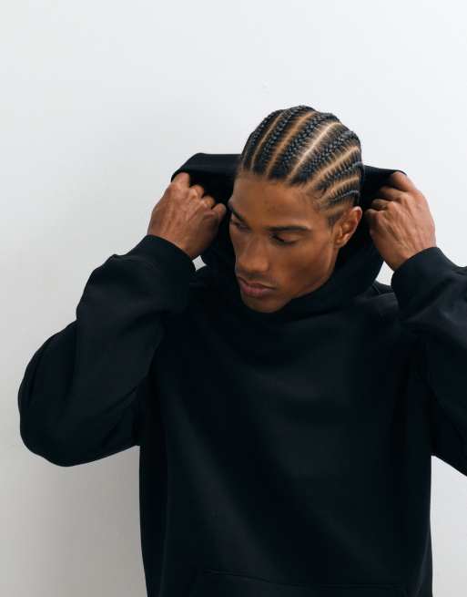 ASOS DESIGN essentials relaxed hoodie in black, 3 of 5