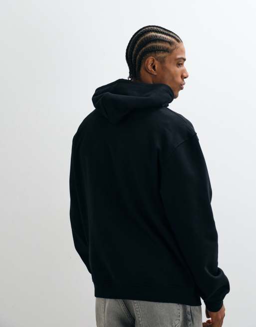 ASOS DESIGN essentials relaxed hoodie in black, 4 of 5
