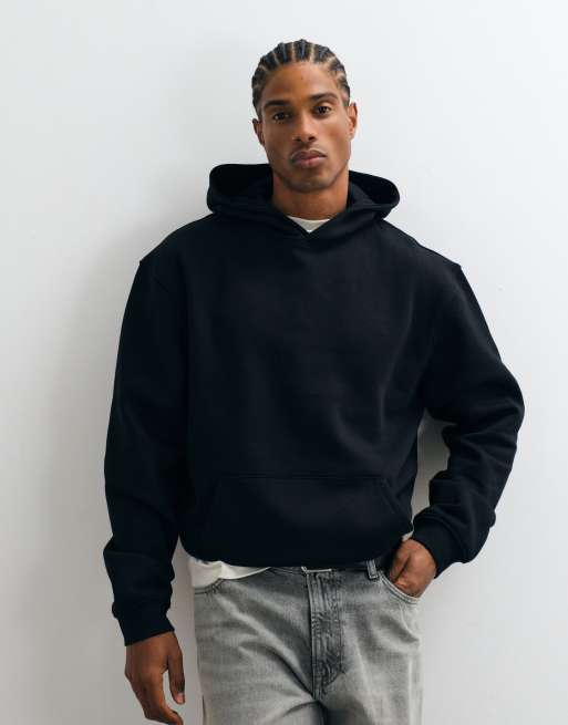 ASOS DESIGN essentials relaxed hoodie in black, 5 of 5