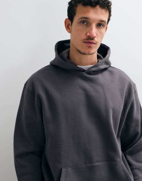 ASOS DESIGN essentials relaxed hoodie in charcoal - view 1