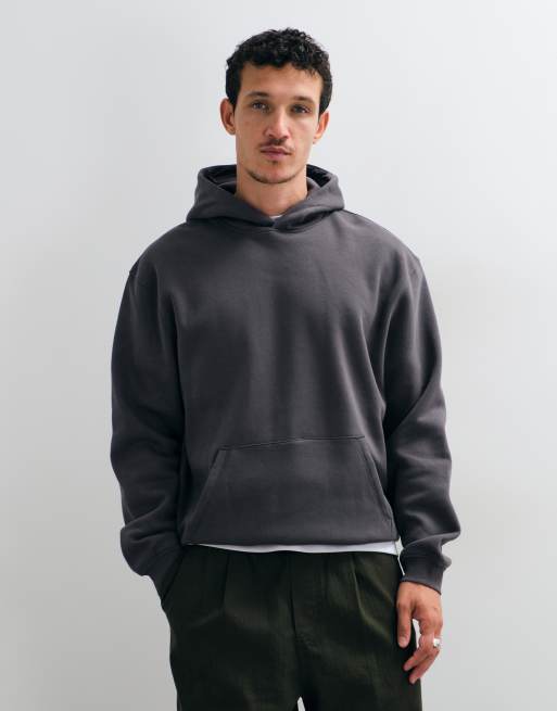 ASOS DESIGN essentials relaxed hoodie in charcoal , 3 of 5