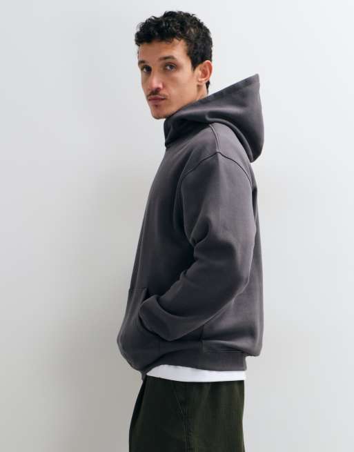 ASOS DESIGN essentials relaxed hoodie in charcoal , 4 of 5