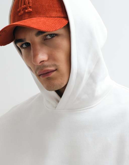 ASOS DESIGN essentials relaxed hoodie in cream, 2 of 5