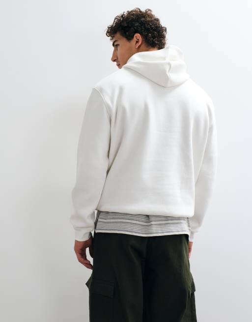 ASOS DESIGN essentials relaxed hoodie in cream, 4 of 5