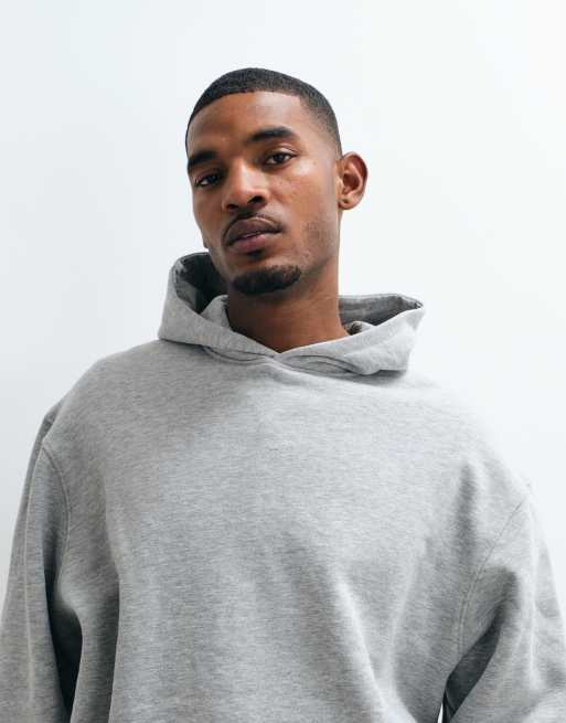 ASOS DESIGN essentials relaxed hoodie in gray heather, 5 of 5