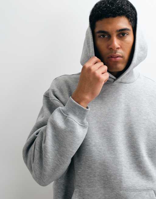 ASOS DESIGN essentials relaxed hoodie in grey marl, 2 of 5
