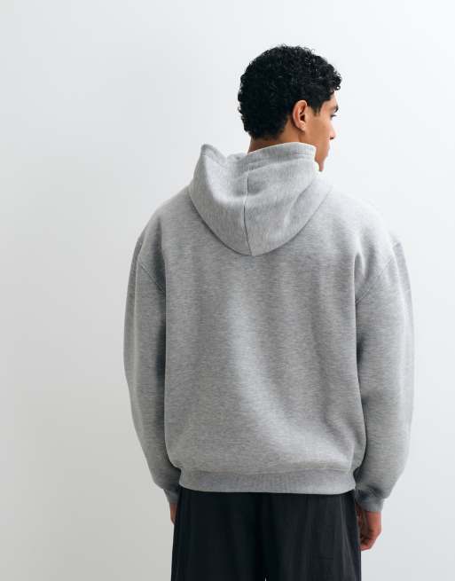 ASOS DESIGN essentials relaxed hoodie in grey marl, 5 of 5