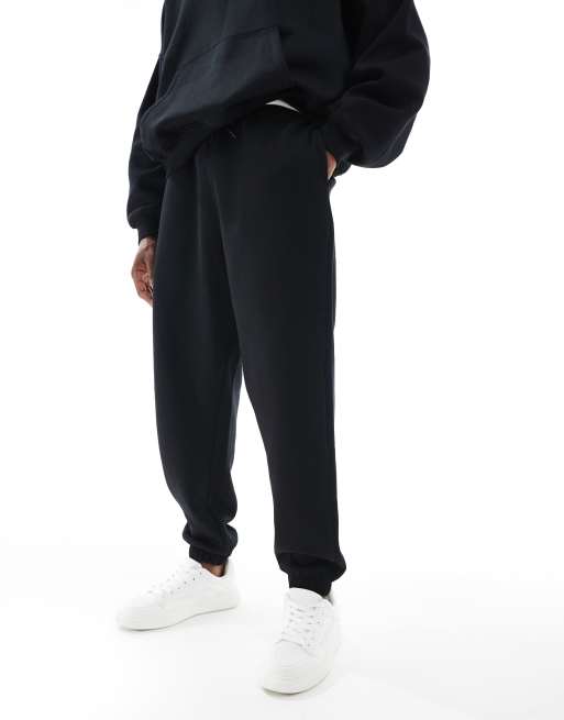 ASOS DESIGN essential oversized sweatpants in black