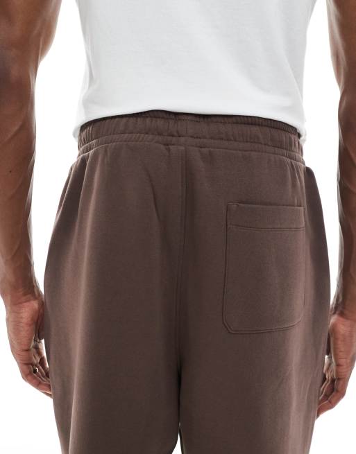 ASOS DESIGN essentials relaxed jogger in brown , 4 of 5
