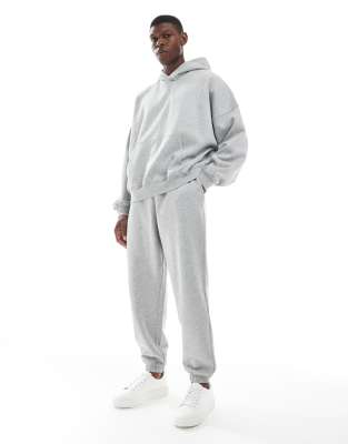ASOS DESIGN essentials relaxed jogger in grey marl