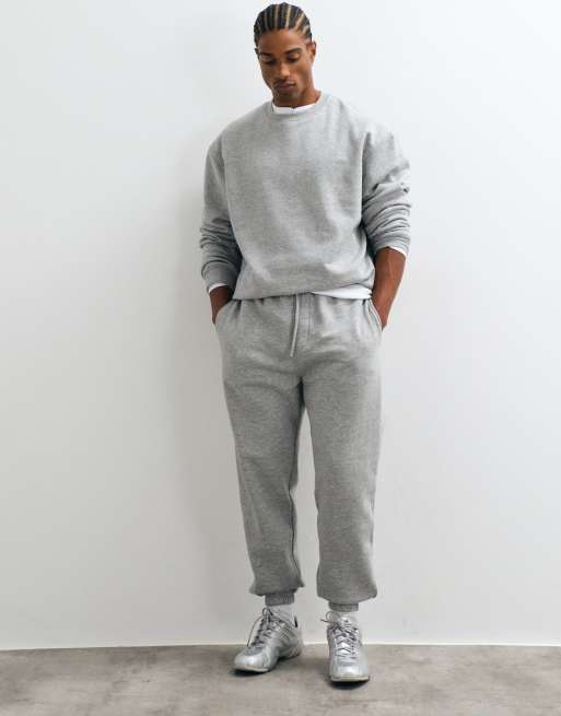 ASOS DESIGN essentials relaxed sweatshirt in grey marl, 2 of 5