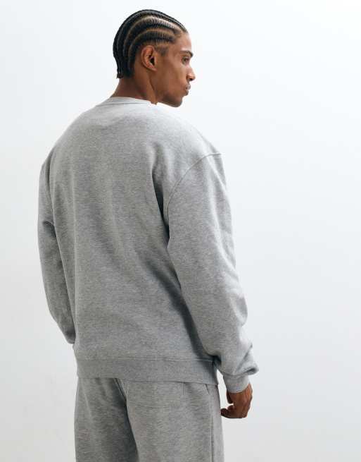 ASOS DESIGN essentials relaxed sweatshirt in grey marl, 3 of 5