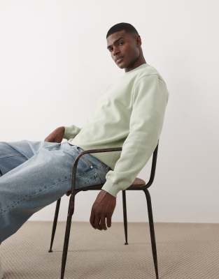 Asos Design Essentials Relaxed Sweatshirt In Green