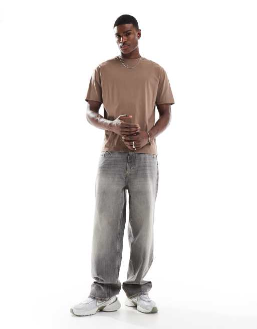 ASOS DESIGN essentials relaxed T-shirt in brown   , 2 of 4