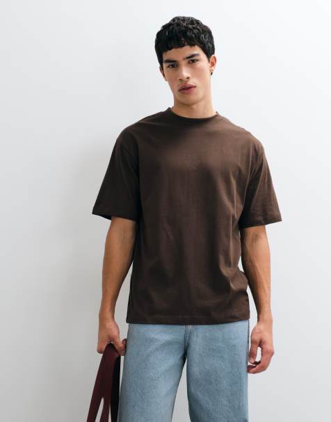 ASOS DESIGN Essentials relaxed t-shirt in brown - view 1
