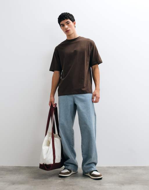 ASOS DESIGN Essentials relaxed t-shirt in brown, 3 of 5