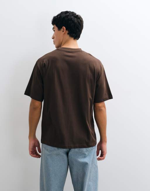 ASOS DESIGN Essentials relaxed t-shirt in brown, 5 of 5