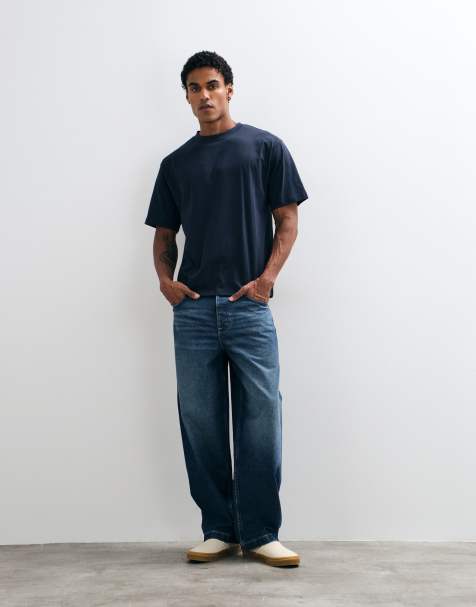 ASOS DESIGN essentials relaxed T-shirt in navy - view 1