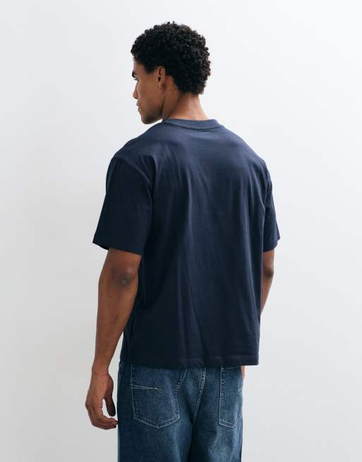 ASOS DESIGN Essentials relaxed t-shirt in navy, 3 of 5