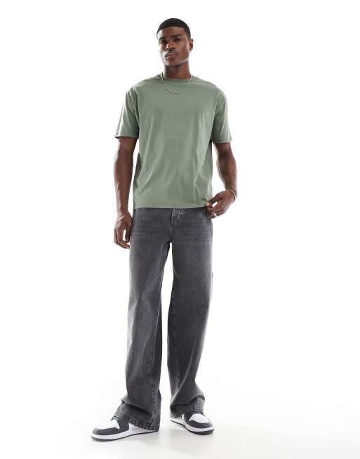 ASOS DESIGN essentials relaxed T-shirt in sage, 3 of 4