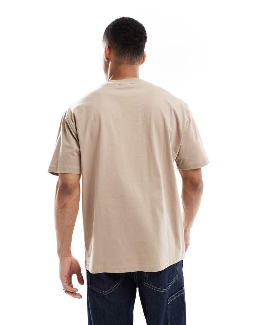 ASOS DESIGN essentials relaxed T-shirt in stone , 2 of 4