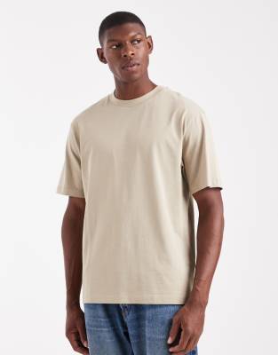 Asos Design Essentials Relaxed T-shirt In Neutral