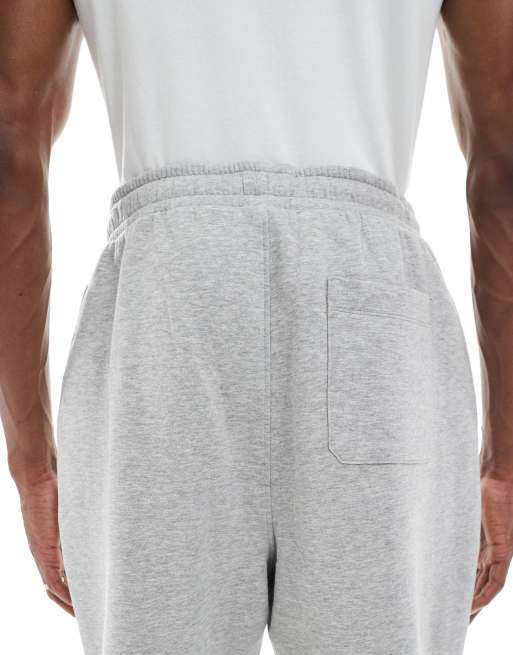 ASOS DESIGN essentials relaxed trackies in grey marl, 5 of 5