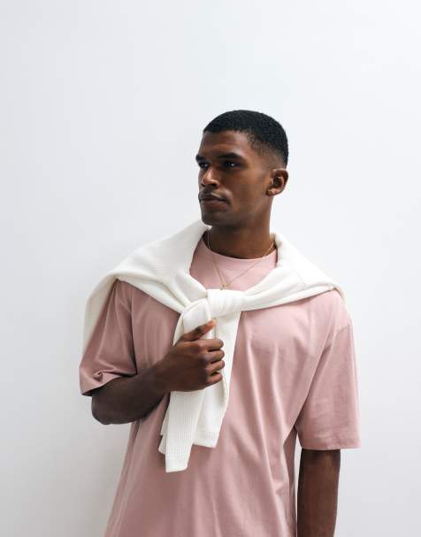 ASOS DESIGN – Essentials – Rosa t-shirt i oversize med rund halsringning - view 1