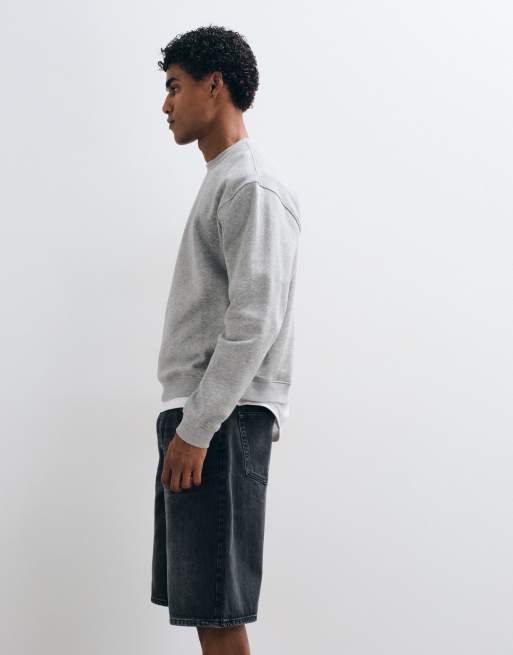 ASOS DESIGN - Essentials - Ruimvallend boxy sweatshirt in gemêleerd grijs, 5 van 5