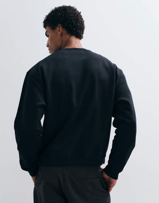 ASOS DESIGN - Essentials - Ruimvallend boxy sweatshirt in zwart, 4 van 5
