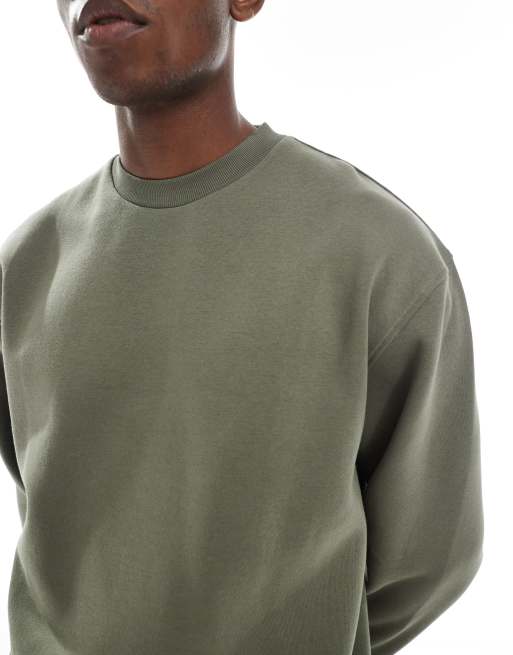 ASOS DESIGN - Essentials - Ruimvallend sweatshirt in kaki , 3 van 5