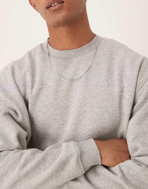 ASOS DESIGN - Essentials - Ruimvallend sweatshirt met rits in gemêleerd grijs , 5 van 5