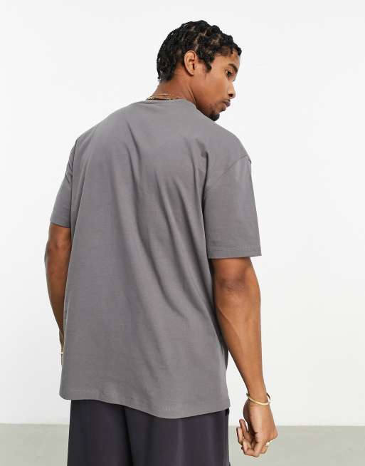 ASOS DESIGN - Essentials - Ruimvallend T-shirt met ronde hals in grijs  , 2 van 4