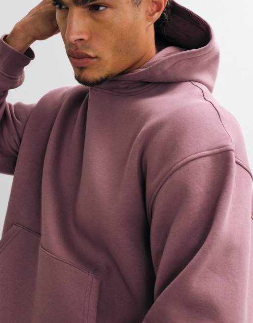 ASOS DESIGN essentials ruimvallende boxy hoodie in rozetaupe, 4 van 5
