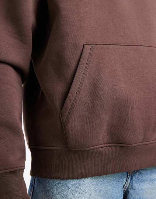 ASOS DESIGN - Essentials - Ruimvallende hoodie in bruin , 5 van 5