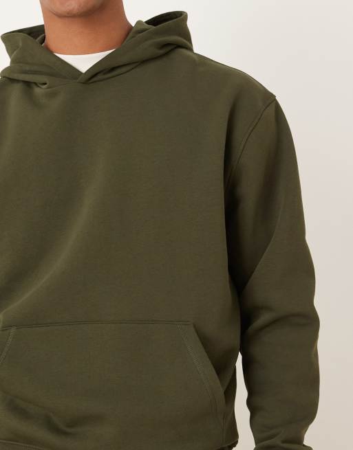 ASOS DESIGN essential relaxed fit hoodie in khaki
