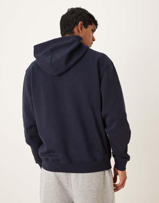 ASOS DESIGN - Essentials - Ruimvallende hoodie in marineblauw , 3 van 5