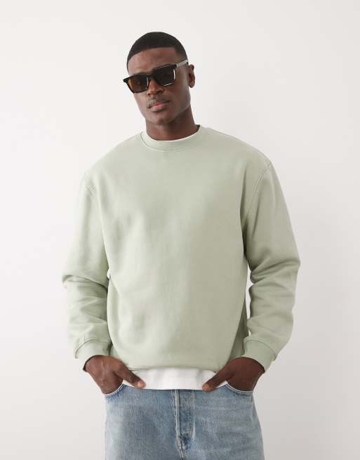 ASOS DESIGN - Essentials - Salviegrøn afslappet sweatshirt, 5 af 5