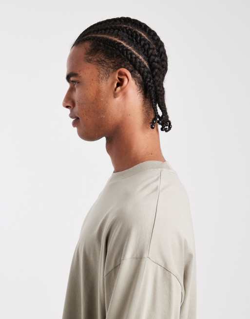 ASOS DESIGN - Essentials - Salviegrøn oversized T-shirt med lange ærmer, 4 af 5