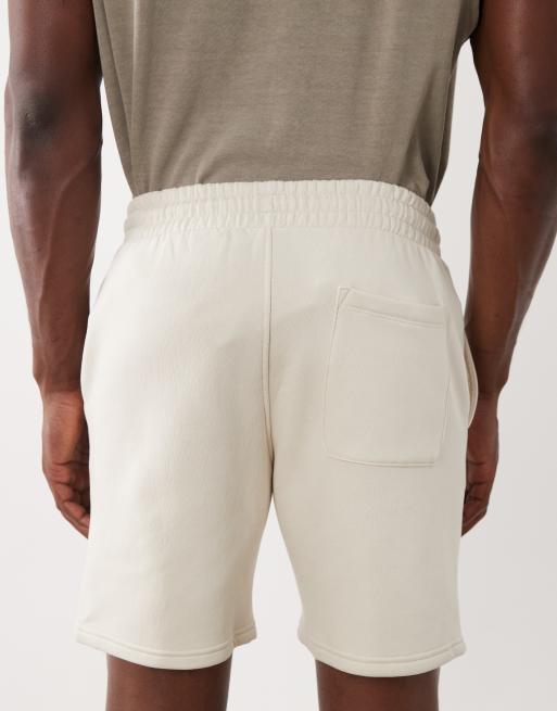 ASOS DESIGN – Essentials – Schmal geschnittene, mittellange Shorts aus Jersey in Wollweiß, Kombiteil, 5 von 5