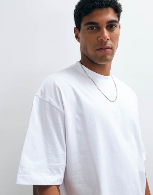 ASOS DESIGN - Essentials - Set van 2 oversized T-shirts in wit, 2 van 5