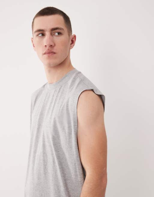 ASOS DESIGN - Essentials - Set van 2 oversized tanktops in zwart en grijs, 4 van 5