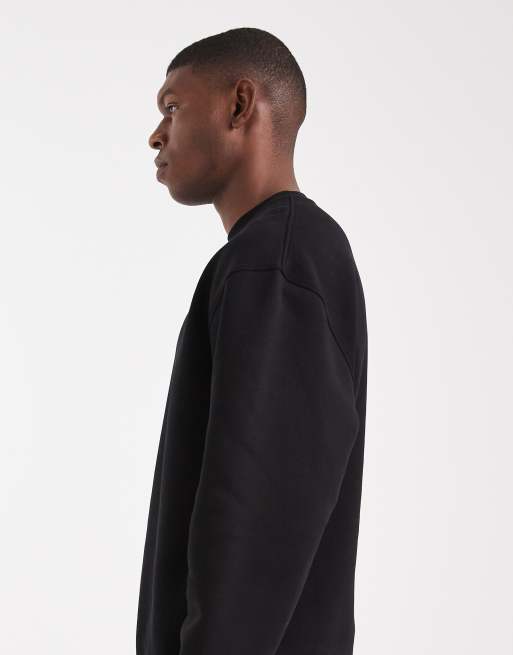 ASOS DESIGN - Essentials - Set van 2 ruimvallende sweatshirts in zwart en gemêleerd grijs, 4 van 5
