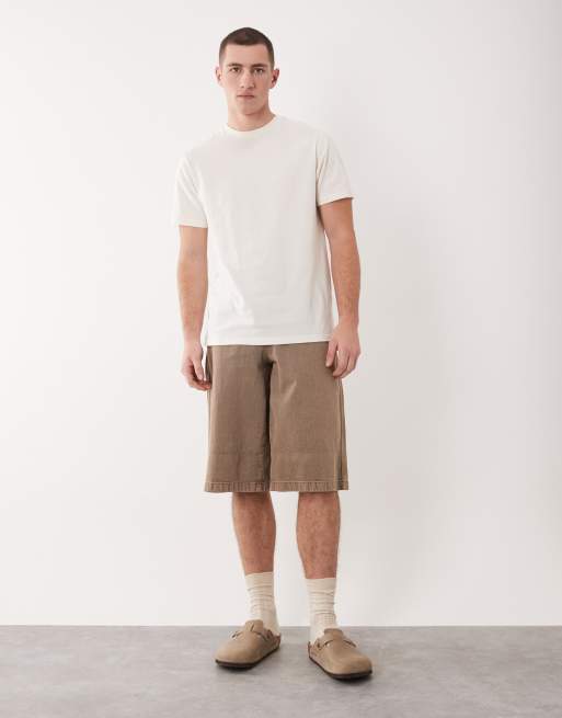 ASOS DESIGN - Essentials - Set van 2 T-shirts met ronde hals in crème en stone, 2 van 5