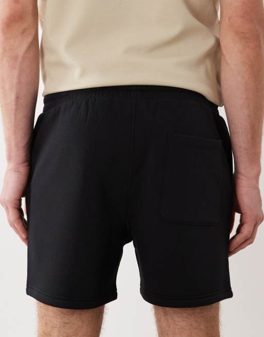 ASOS DESIGN essentials slim fit jersey shorts in black, 5 of 5