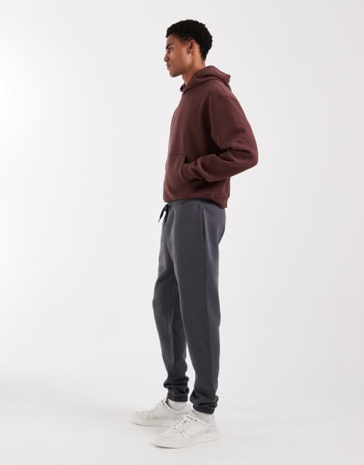 ASOS DESIGN essentials slim fit trackies in charcoal, 3 of 5