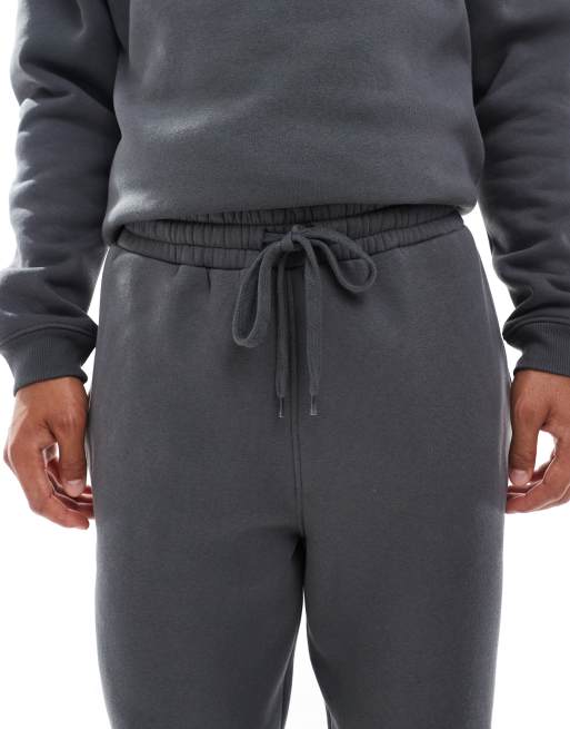 ASOS DESIGN essentials slim jogger in dark grey, 4 of 5